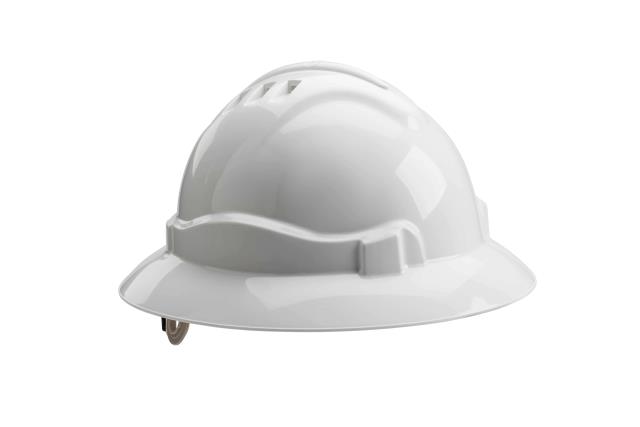 Rental store for Serpent Full Brim Safety Helmet - WHITE in Boston MA