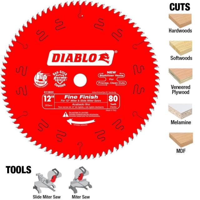Rental store for Diablo 12 x80-Tooth Finishing Saw Blade in Boston MA