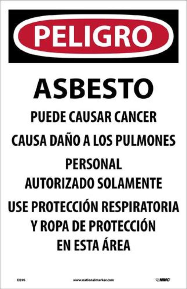 Rental store for Danger Asbestos Sign Spanish - 100 pk in Boston MA