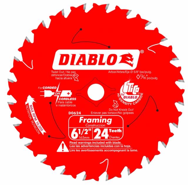 Rental store for Diablo 6-1 2  24T Framing Trim Saw Blade in Boston MA
